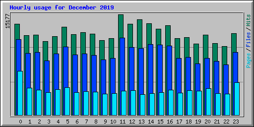 Hourly usage for December 2019