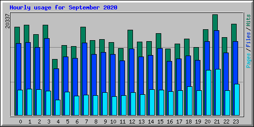Hourly usage for September 2020
