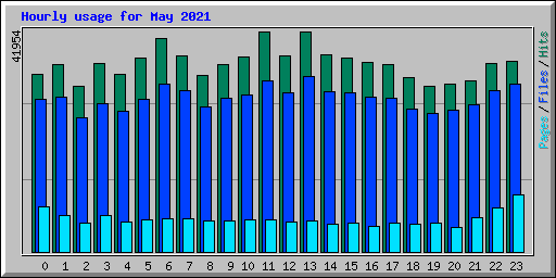 Hourly usage for May 2021