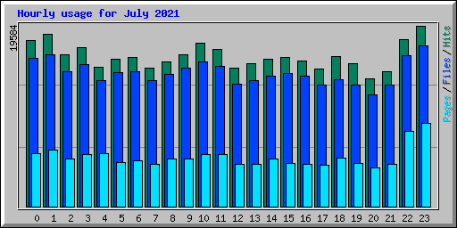 Hourly usage for July 2021