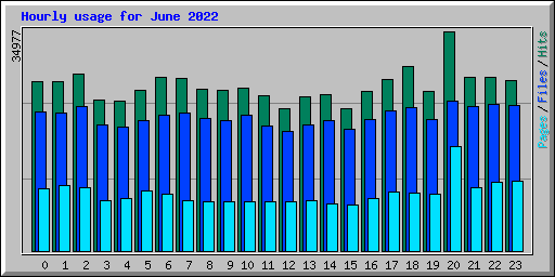 Hourly usage for June 2022