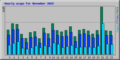 Hourly usage for November 2022